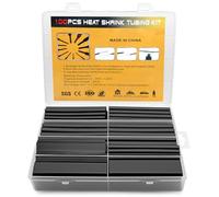 EOPUOZS Set di Guaina Termorestringente 4:1, Termorestringente Impermeabili Extra Lunghi da 90 mm con Adesivo, per Collegamenti di Cavi, Isolamento Elettrico e Riparazioni di Cavi (5 Taglia)