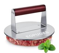 EOPUOZS Smash Burger Press in Acciaio Inox, Robusta Pressa per Hamburger, 6,3 Pollici Smash Burger, Accessorio per Grigliare, Facile da Pulire, Tonda