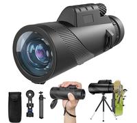 EOQIFJM Monoculare ad alta potenza 10 x 42 per adulti, telescopio monoculare compatto di grado militare con treppiede, design leggero e impermeabile, prisma BAK4 per bird watching, escursionismo e