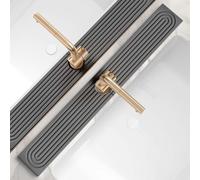 eormoe Tappetino assorbente per rubinetto della cucina da 76,2 cm, paraspruzzi in terra diatomacea per rubinetto del lavandino, vassoio in pietra estetica che assorbe l'acqua nella casa moderna (76,2