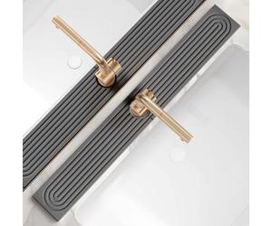 eormoe Tappetino assorbente per rubinetto della cucina da 76,2 cm, paraspruzzi in terra diatomacea per rubinetto del lavandino, vassoio in pietra estetica che assorbe l'acqua nella casa moderna (76,2