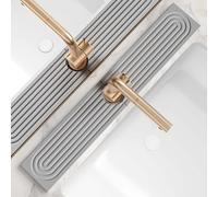 eormoe Tappetino assorbente per rubinetto della cucina, paraspruzzi in terra diatomacea per rubinetto del lavandino, vassoio in pietra estetica che assorbe l'acqua nella casa moderna [grigio, 60 x 10