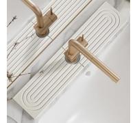 Eormoe Tappetino per rubinetto per lavello da cucina, tappetino in pietra essiccante in diatomite e protezione per lavello, previene l'umidità, protezione dagli schizzi e assorbe l'acqua, vassoio in