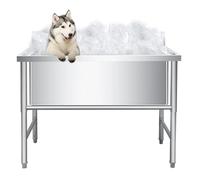 EORNYHQMY Stazione di Lavaggio per Cani, Vasca da Bagno Professionale in Acciaio Inossidabile per Animali Domestici, con Accessori per Rubinetti, per Salone di Bellezza per Animali Domestici