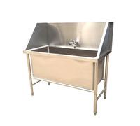 EORNYHQMY Stazione di Lavaggio per Cani, Vasca da Bagno Professionale per Animali Domestici, con Accessori per Rubinetti, Lavello in Acciaio Inossidabile, per La Casa (120cm)