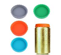 EORPAVU Tappi per lattine,Coperchio per coca cola in silicone, coperchio per lattina di birra, bicchiere con coperchio in vetro, guarnizione morbida a prova di perdite (confezione da 4)