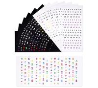 EORTA 1488 adesivi con numeri piccoli da 1 a 31, 12 fogli di carta da 0,5 cm, etichette adesive colorate numerate per agenda, scrapbooking, diario, calendario, fai da te, artigianato, organizzazione