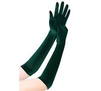 EORUBE 1920s - Guanti da donna a gomito, in velluto, per Halloween, feste, carnevale