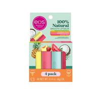 eos 100% Natural Variety Pack Lip Balm Sticks, Coconut Milk, Watermelon Frose, Pineapple Passionfruit, & Strawberry Peach, Lip Care, Pack of 4