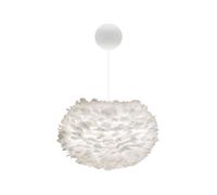 Eos Lampadario Medium Bianco con Rosone A Palla di Cannone in Bianco
