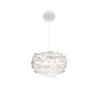 Eos Lampadario Mini Bianco con Rosone A Palla di Cannone in Bianco