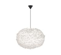 Eos Lampadario XL Bianco con Rosone A Cono in Nero