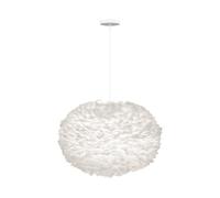 Eos Lampadario XL Bianco con Rosone Piatto in Bianco