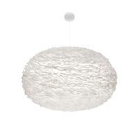 Eos Lampadario XXL Bianco con Rosone A Palla di Cannone in Bianco
