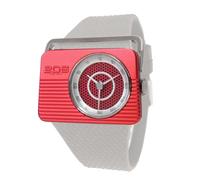 EOS New York "Airwaves" Quarzo Acciaio Alluminio Rosso Silicone Orologio Unisex
