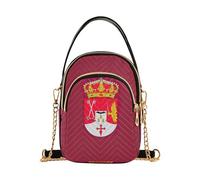EOSDT Borsa a tracolla da donna artistica portafoglio per telefono con catena borsa trapuntata designer borsa a tracolla bandiera della provincia di Albacete
