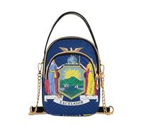 EOSDT Borsa a tracolla da donna chic con tracolla a catena per telefono cellulare borsa trapuntata cerniera da donna pochette borsa a tracolla bandiera dello stato di New York