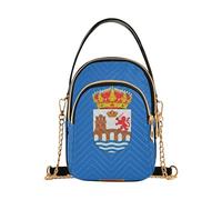 EOSDT Borse a tracolla da donna divertente borsa per telefono tracolla a catena borsa trapuntata cerniera da donna pochette borsa a tracolla Ourense Provincia bandiera