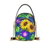 EOSDT Sunflowers Morning Glory Flower borsa a tracolla da donna con catena decorativa tracolla per cellulare borsa trapuntata designer borsa a tracolla