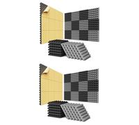 Eoslcusmvl Confezione da 24 nel Schiuma Fonoassorbente Autoadesiva 2 X 12 X 12 Pollici Acustici