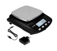 Eosphorus Bilancia Analitica Digitale LCD 600g x 0,01g per Laboratori, Bilancia Da Cucina, Bilanciamento Accurato per Pesare Grammi, Oncia, Carati, Incluso Cavo USB e Adattatore AC/DC