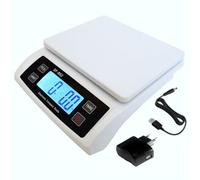 Eosphorus Bilancia Postale Digitale da 30 Kg, Pacchetti di Pesatura, Pacchi Libbre e Chilogrammi, Precisione di Equilibrio, Con Cavo USB, Adattatore AC/DC, Base Grande, Funzione di Conteggio