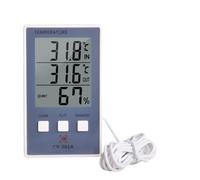EOTVHTMT Termometro Digitale igrometro misuratore di Temperatura e umidità for Interni ed Esterni con Display LCD e sensore sonda