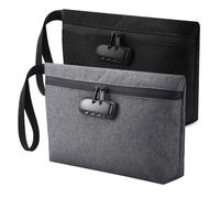 Eouayoree Borsa Porta Soldi con Lucchetto, Borsa Porta Soldi Sicura, Adatta per Viaggi, Deposito Bancario, Portafoglio, Medicine, Telefono Cellulare e Carta di Credito