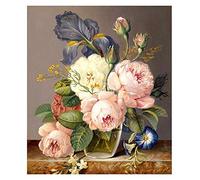 Eouayoree Kit di Pittura DIY per Adulti Drill 5D Diamond Art Kit Diamanti Ricamo Craft per la Decorazione della Parete di Casa Fiori