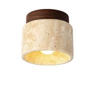 Eouayoree Lampada da Soffitto In Legno Wabi-Sabi In Stile Giapponese E27 con Dimmer A Tre Colori per Cucina, Corridoio, Soggiorno B