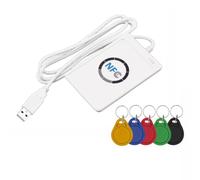 Eouayoree Lettore di Schede Intelligenti RFID IC ACR122U Duplicatore + Scrittore Copiatore di 5 Chiavi XUID Writable Clone 13.56Mhz ID IC Card Copier