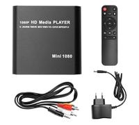 Eouayoree Lettore Multimediale MKV 264 HDD Lettore Multimediale USB Full HD 1080P con Supporto SD Media TV Box Lettore HDD RMVB WMV Spina UE