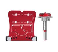 Eouayoree Punzone per Aprire Fori per Cerniere per La Lavorazione del Legno da 35 Mm, Localizzatore di Punzoni e Telaio di Limitazione, Foratura e Montaggio di Cerniere: A Set