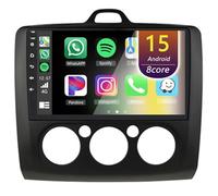 Eouyt Android Autoradio per Ford Focus Exi MT 2 3 Mk2/Mk3 2004-2011, 9" Touch Screen Stereo Auto con CarPlay Android Auto GPS Bluetooth Telecamera(Black,8Core(6+128GB))