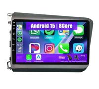 Eouyt Android Autoradio per Honda Civic 2012-2015, 9" Touch Screen Stereo Auto con CarPlay Android Auto GPS Bluetooth Telecamera(8Core(8+128GB))