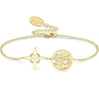 Eouyt Bracciale Vergine Maria Nodo Streghe Tetragrammaton Pentagramma Ciondolo Celtico Tripla Protezione Wicca Pagano Gioiello Amuleto Uomini Donne Cristiano, Gold2