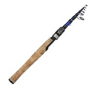EOW XPEDITE PRO Canne da pesca telescopiche portatili da colata e filatura, lunghezza 15,5 e 7,6 cm, 24T in carbonio e punta in carbonio massiccio, manico in sughero, canne pieghevoli leggere e corte