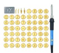 Eowduk 26 Letters Copper Mold-DIY Wood Burning Carving Set, DIY Wood Burning Kit (56 Copper Mold Set)