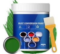 Eowduk Weatherproof Rust Converter Paint for Metal, 300/500g Rust Conversion Paint, 4-in-1 Rust Remover with Brush for Metal, Car, Industrial Equipment, No Mixing Required (Green, 300g)