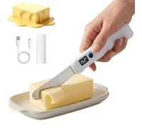 Eoweiot Coltello spalmatore di Burro riscaldato con Display a LED, 2 impostazioni di Temperatura per Burro e Formaggio Freddi, Strumento Elettrico per spalmare