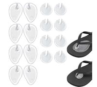 Eowppue 8 Paia Cuscinetti Proteggi Dita Piedi Infradito Silicone Trasparente Antiscivolo Taglia Unica per Prevenire Dolore Vesciche Uso Spiaggia Piscina