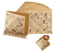 Eowppue Sacchetti per Hamburger 100 Pezzi Carta antiunto 18x18cm triangolari monouso per panini Sandwich Fast Food Feste Picnic