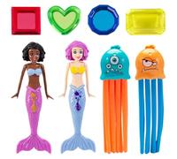 EOYVAIL Giochi da immersione sott'acqua,Set di 8 giocattoli subacquei per bambini, sirena da piscina che gioca nell'acqua per trovare gemme, scatola del tesoro