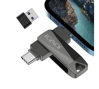 EOZNOE Chiavetta USB 64GB per i Phone/Pad/Android/PC con 3 connettori | Chiavetta USB in Metallo 3 in 1 per iPhone Memoria Esterna per Archiviare più Foto, Video e Fle Senza App Plug & Play