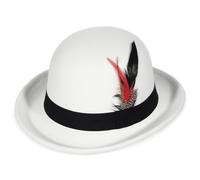 EOZY Cappello da equitazione da uomo e donna, in feltro, per adulti, bianco, 57