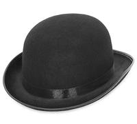 EOZY cappello da uomo e donna, a bombetta, per l'autunno, da equitazione, in feltro, per adulti, per feste di carnevale, Nero , Taglia unica