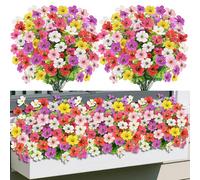 Epaing Fiori Finti da Esterno, 6 Fasci 6 Colori Piante da Vaso Finte da Esterno, UV-Resistenti Pianta Finta, Fiori Artificiali Che Sembrano Vere per Balcone Decorazioni