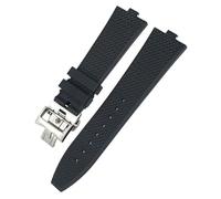 EPANO Cinturino di qualità convesso in fluorurubber 24 x 7 mm per cinturino Vacheron Constan Overseas 4500 V 5500 v blu, nero, arancione, bianco, 24mm X 7mm, Agata