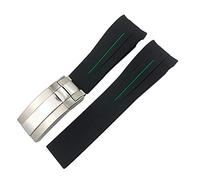 EPANO Cinturino in gomma da 20 mm e 21 mm, adatto per Rolex Deepsea Sea-Dweller Submariner, impermeabile, sportivo, in silicone, 20mm, Agata