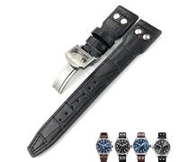 EPANO Cinturino in vera pelle di vitello 21 mm 22 mm adatto per IWC Big PILOT IW5009 IW5103 cinturino per orologio con chiodo, 20mm, Agata
